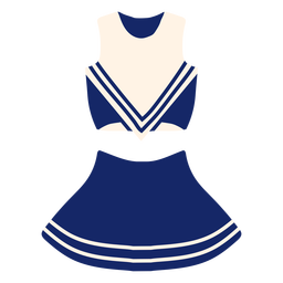 Girl's cheerleading uniform flat Transparent PNG