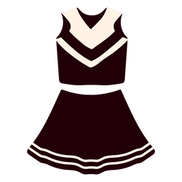 Cheerleader uniform girl flat Transparent PNG