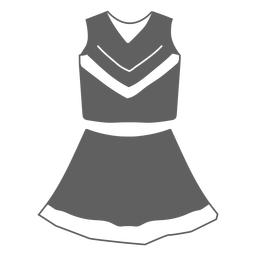 Cheerleader female uniform cut-out PNG Design