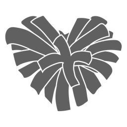 Recorte de pompón en forma de corazón Diseño PNG