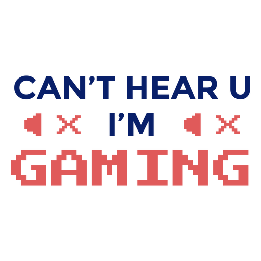 I'm gaming lettering PNG Design