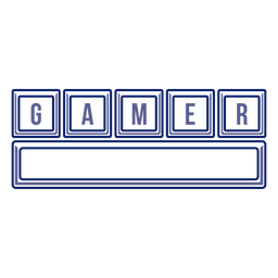 Gamer keyboard badge PNG Design
