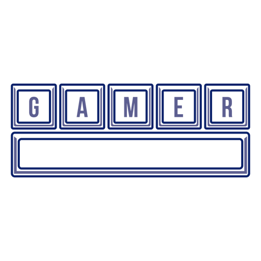 Gamer keyboard badge PNG Design