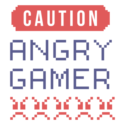 Angry gamer badge PNG Design