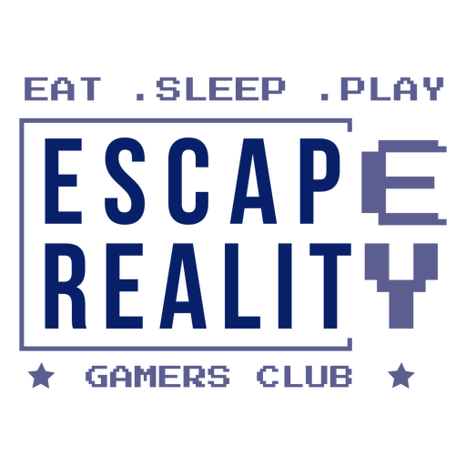 Escape Reality Gamer Club Abzeichen PNG-Design