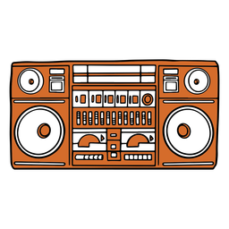 Boombox de música plana Desenho PNG Transparent PNG