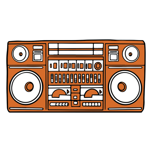 Musikboombox flach PNG-Design