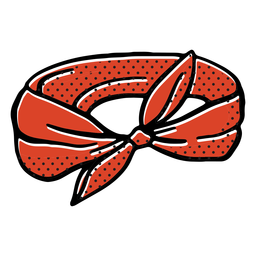 Red headband color-stroke PNG Design