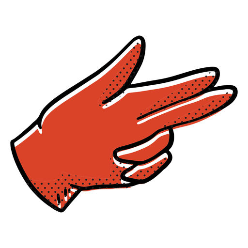 Hand gesture color-stroke PNG Design