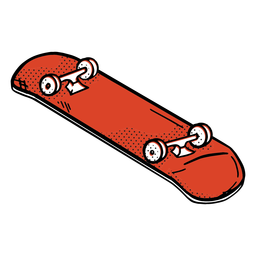 Traço de skate vermelho Desenho PNG