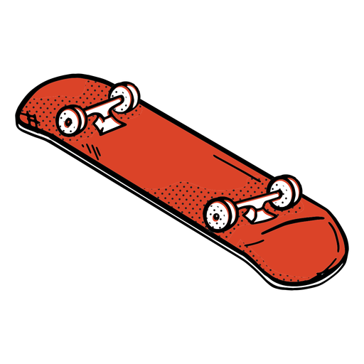 Roter Skateboard-Farbstrich PNG-Design