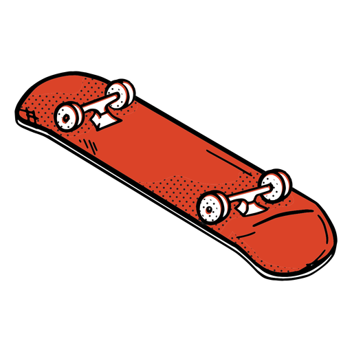 Traço de skate vermelho Desenho PNG