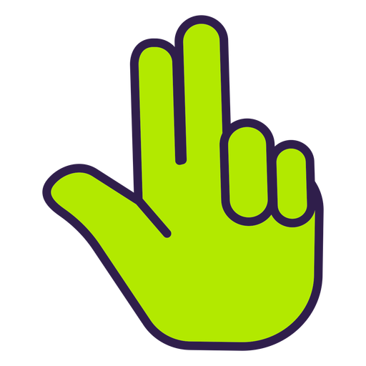 Drei Finger flach PNG-Design