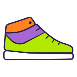Colorful sneaker flat PNG Design Transparent PNG