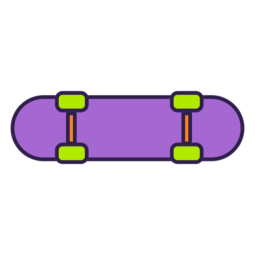 Flaches lila Skateboard PNG-Design