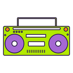 Retro Boombox Flat PNG & SVG Design For T-Shirts