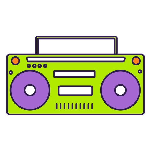 Retro boombox flat PNG Design