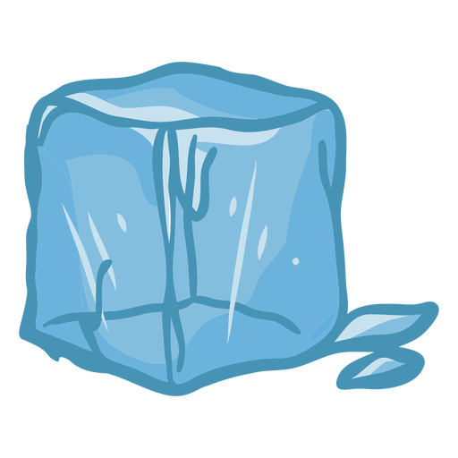 Melting ice cube illustration PNG Design