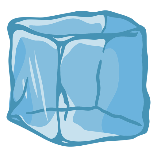 Illustration ice cube PNG Design