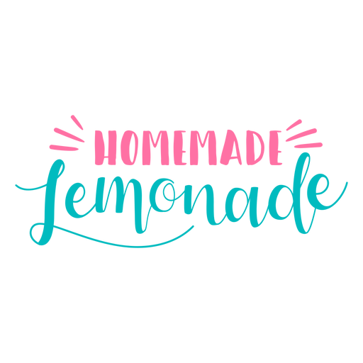 Homemade lemonade lettering PNG Design