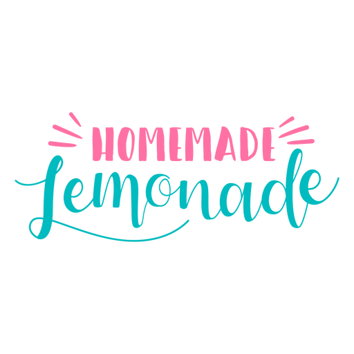 Letras de limonada casera Diseño PNG
