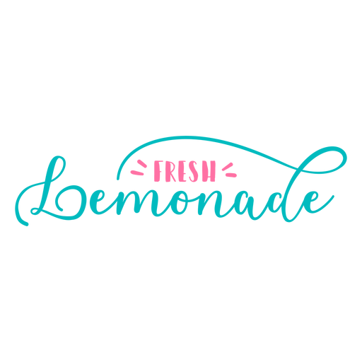 Fresh lemonade lettering PNG Design
