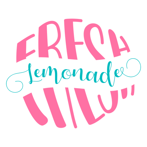 Fresh lemonade quote lettering