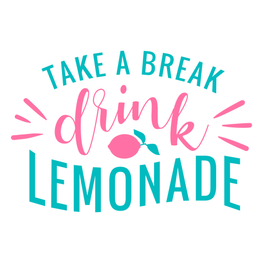 Beber limonada letras Diseño PNG