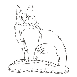 desenho de gato em estilo simples 8481033 PNG