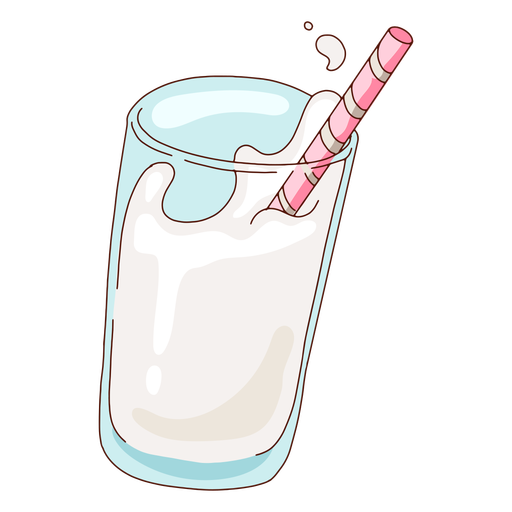 Glass of milk illustration PNG Design