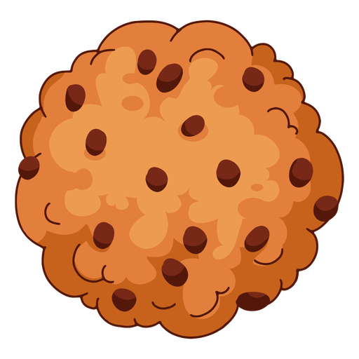 Chocolate chip cookie illustration PNG Design