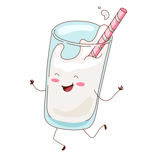 Happy milkshake illustration PNG Design