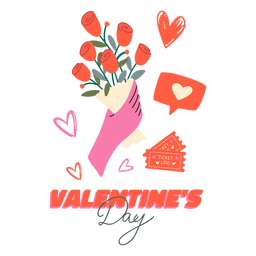 Valentine's day badge PNG Design