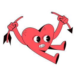 Angry heart cartoon Transparent PNG