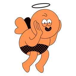 Dibujos animados de Cupido anti San Valentín Diseño PNG