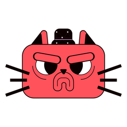 Desenho de gato irritado anti-namorados Desenho PNG