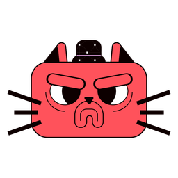 Karikatur der wütenden Katze gegen Valentinstag Transparent PNG