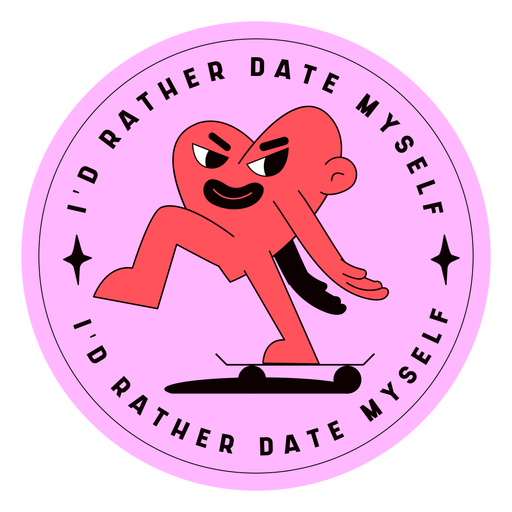 Date myself badge PNG Design
