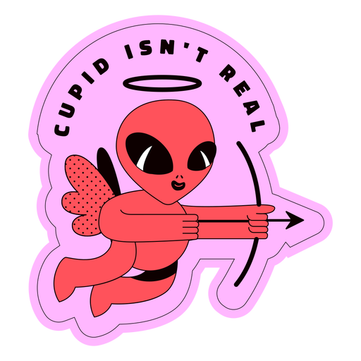 Cupid ist kein echtes Abzeichen PNG-Design