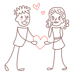 Shared heart doodle Transparent PNG