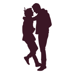 Gay couple silhouette PNG Design