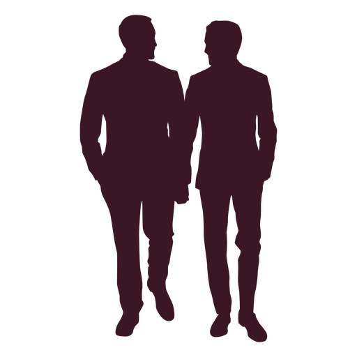 Couple men holding hands silhouette