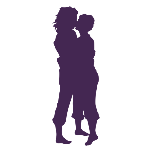 Lesbian Couple Kiss Silhouette Transparent Png Svg Vector File