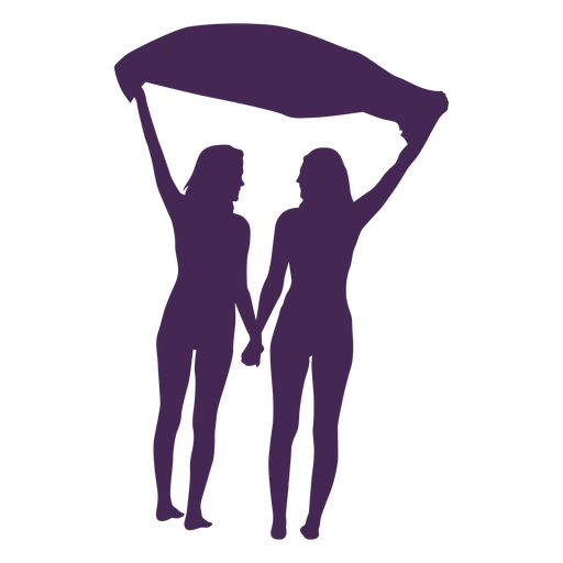 Pareja De Lesbianas Cogidos De La Mano Silueta Descargar Png Svg