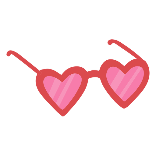 Óculos em forma de coração planos Desenho PNG