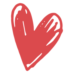 Valentine heart doodle Transparent PNG