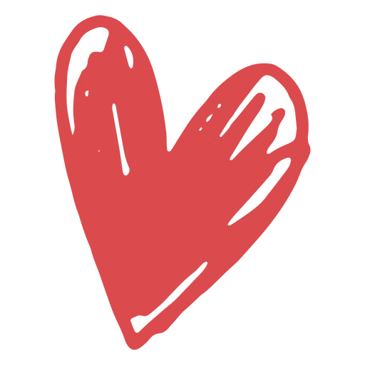 Valentine heart doodle PNG Design