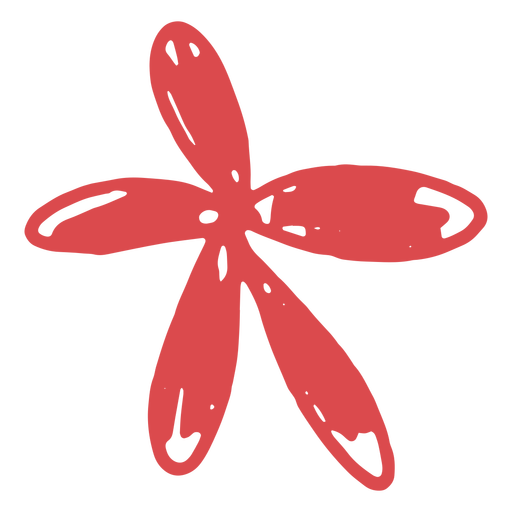 Flower monochrome doodle PNG Design