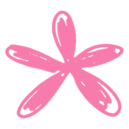 Monochromatic flower doodle PNG Design