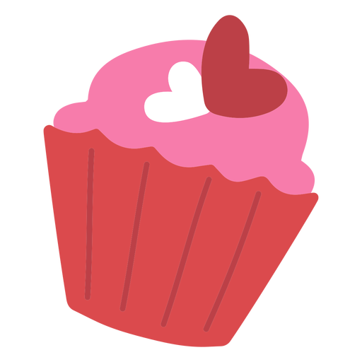 Cupcake de cora??o plano Desenho PNG